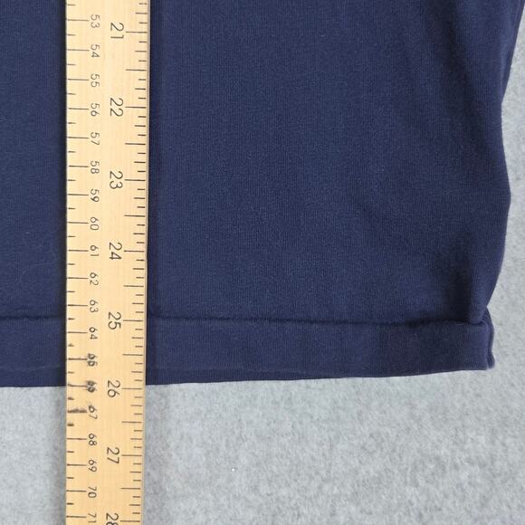 Polo Ralph Lauren Mens Large Navy Blue Long Sleeve T Shirt Red Logo - Picture 10 of 11